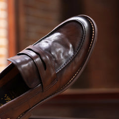 Desai-Chaussures en cuir véritable pour hommes, mocassins confortables, semelle souple, coupe basse, style britannique, chaussures d'affaires décontractées