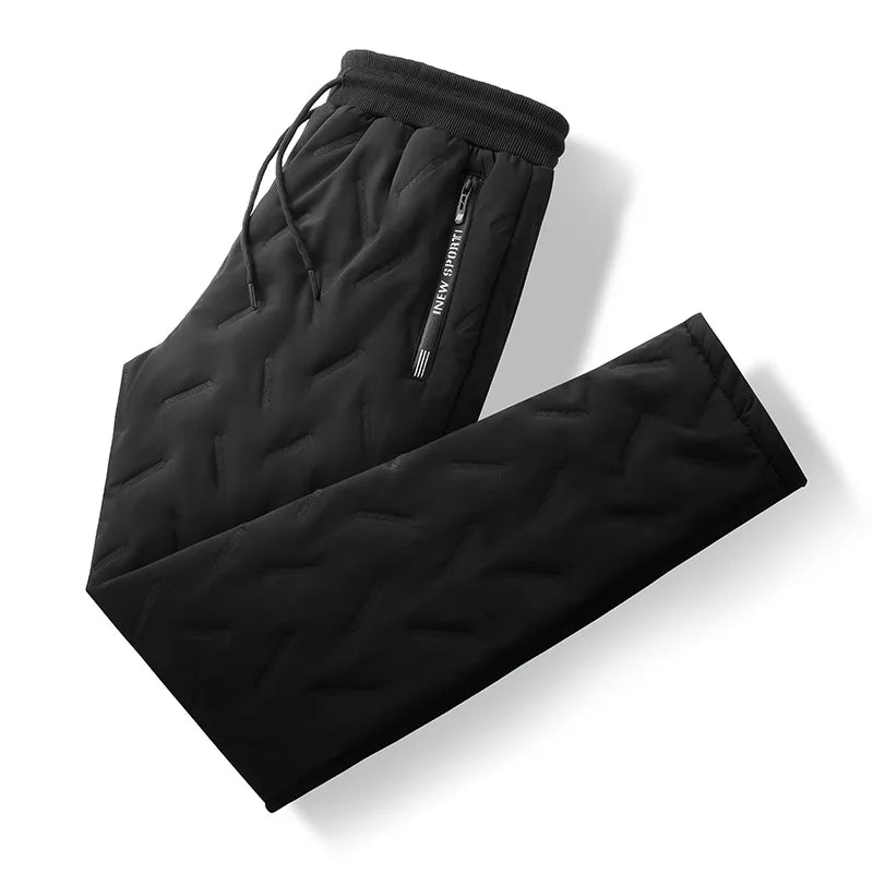 Pantalon de jogging en coton imperméable pour homme, pantalon de ski résistant au froid, poche zippée, laine épaisse, chaud, extérieur, décontracté, hiver, 7XL