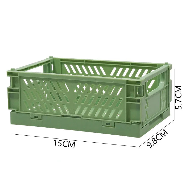 Caisse de rangement pliable en plastique, panier pliable, empilable, mignon, maquillage, bijoux, jouets, boîtes pour boîte de rangement, organisateur Portable