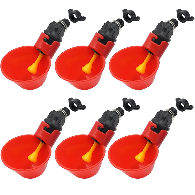 6-36 pièces poulet caille suspendus tasses d'eau mamelon bol à boire oiseaux mangeoire à eau bol abreuvoir tasse pour jardin automatique volaille