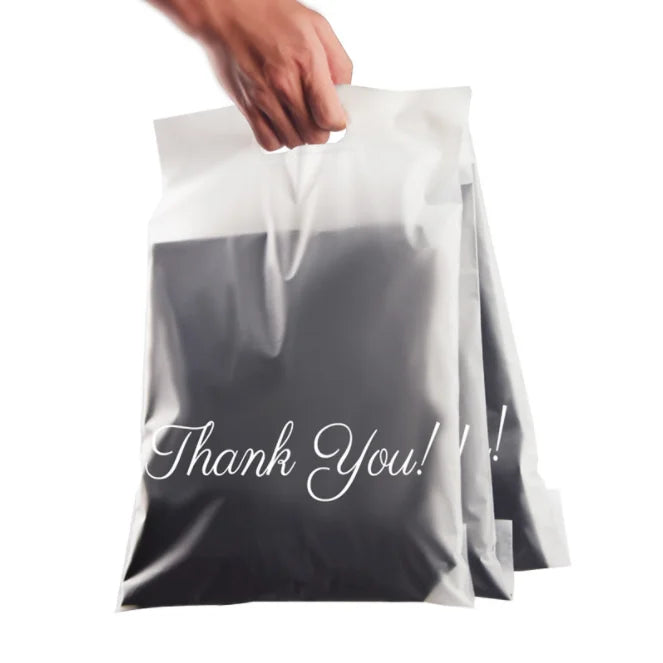 10/50 pièces merci rose Poly Mailer enveloppes adhésives sac bricolage T-shirt sous-vêtements robe Leggings jouets expédition pochettes portables