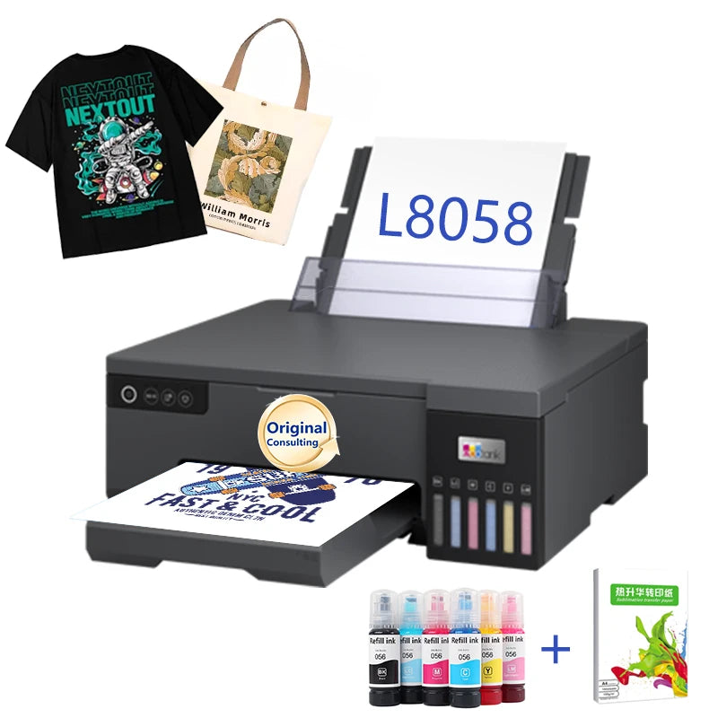 Epso n L8050 805 850 1300 1800 dernière imprimante de transfert de chaleur, bricolage personnalisé vêtements coque de téléphone imprimante WiFi USB en Stock