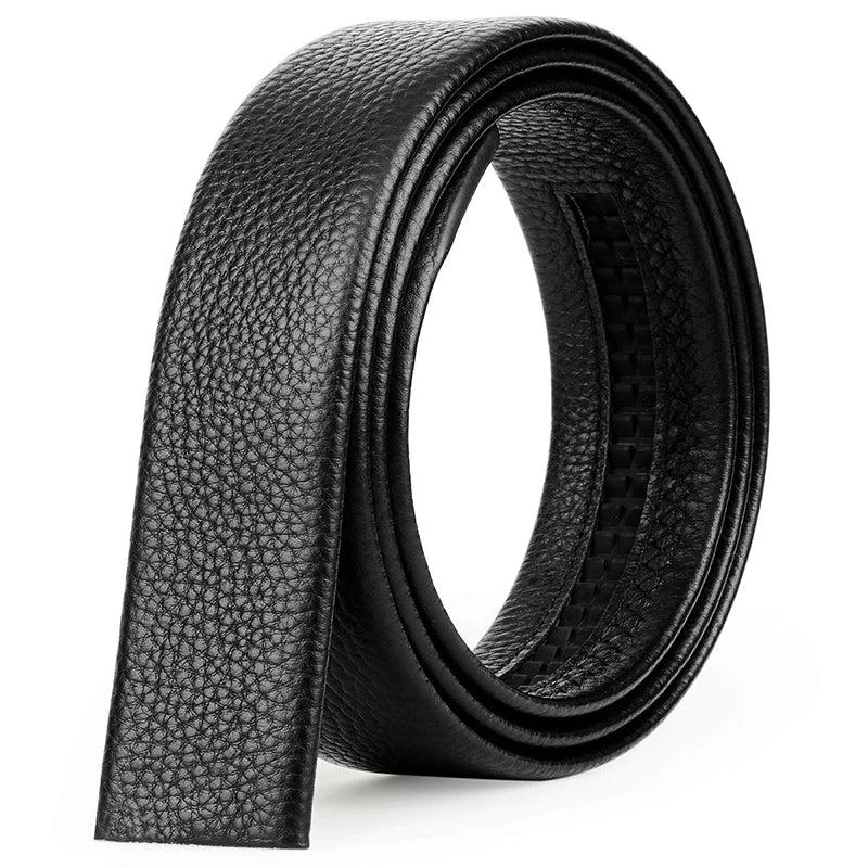 DINISIBOU- Ceinture noire en cuir PU pour hommes, classique, automatique, à la mode, business, pantalon, environnement