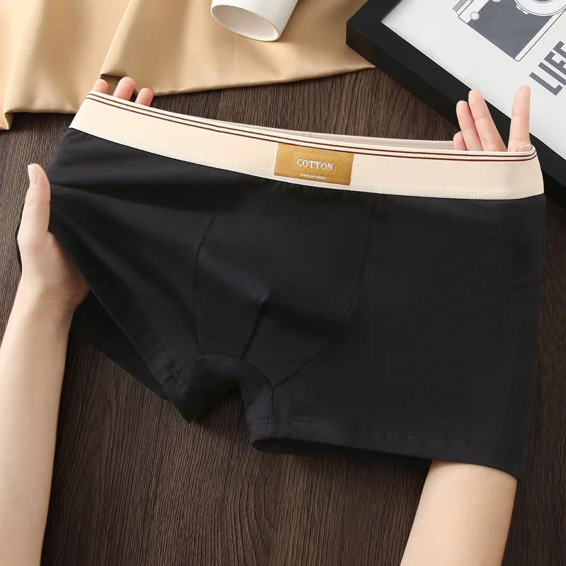Cotton Boxers Shorts Man Men's Panties Male Basic Boxer Briefs Plus Size Underpants  Breathable Underwear Lingerie For Men