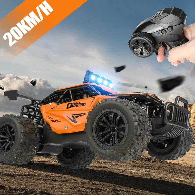 Voiture télécommandée tout-terrain à dérive avec LED, véhicule d'escalade Rc à grande vitesse, camions 2.4G, jouet d'extérieur pour enfants, cadeau, 1:16
