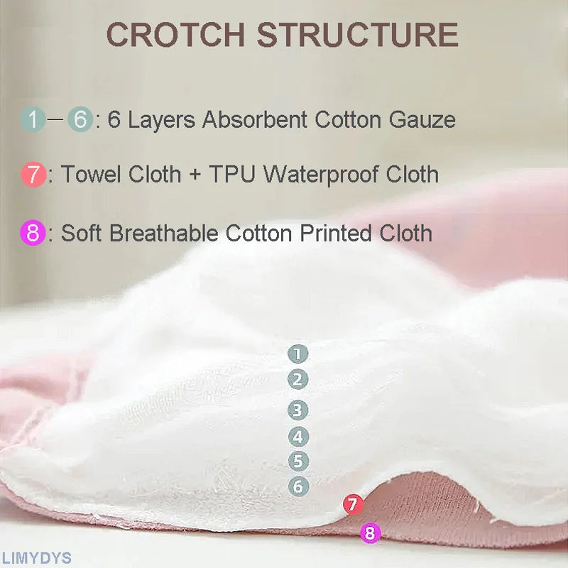 Couches réutilisables pour bébé, culottes, pantalons d'entraînement en pot pour enfants, couches en tissu écologique, toilettes lavables, couches en coton pour tout-petits