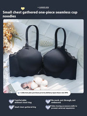 Lingerie femme petits seins rassemblés pur désir pour épaissir un morceau de filles sans marquage sans anneau en acier soutien-gorge Sexy