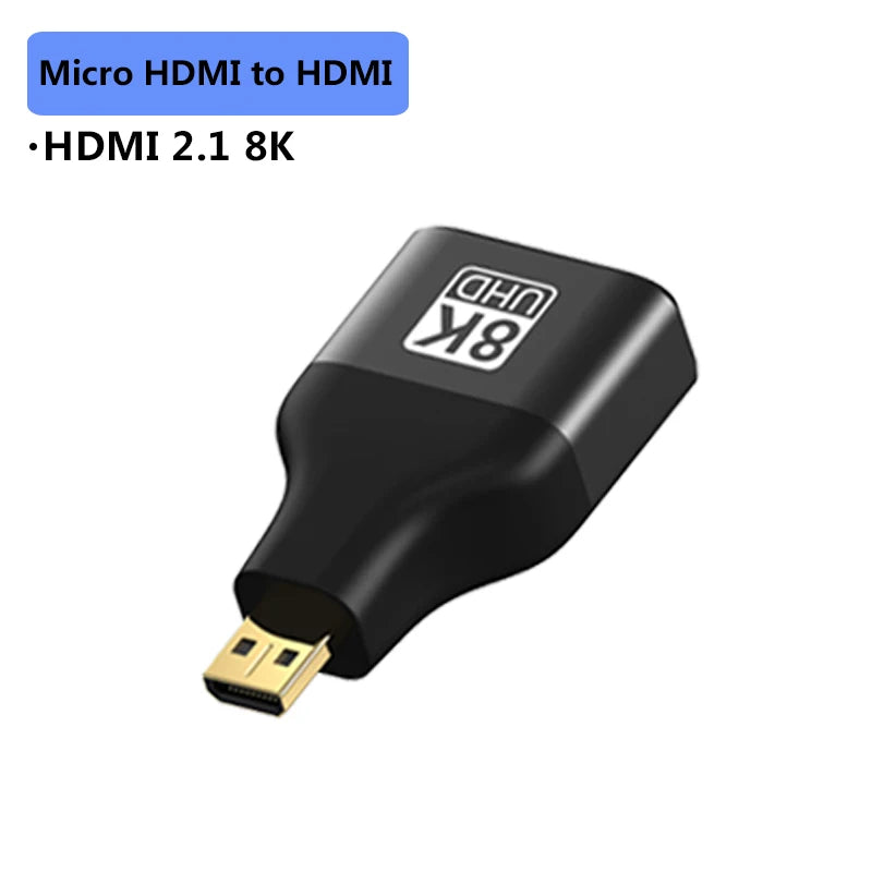 Adaptateur HDMI 2.1, 8K, Angle droit de 90 à 270 degrés, convertisseur mâle à femelle, connecteur d'extension de câble HDMI pour TV, ordinateur portable, moniteur