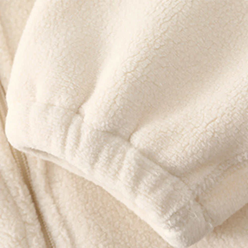 Barboteuse de noël pour bébé, manches longues, polaire chaude d'hiver, vêtements d'extérieur pour nourrissons, combinaisons unisexes pour garçons et filles