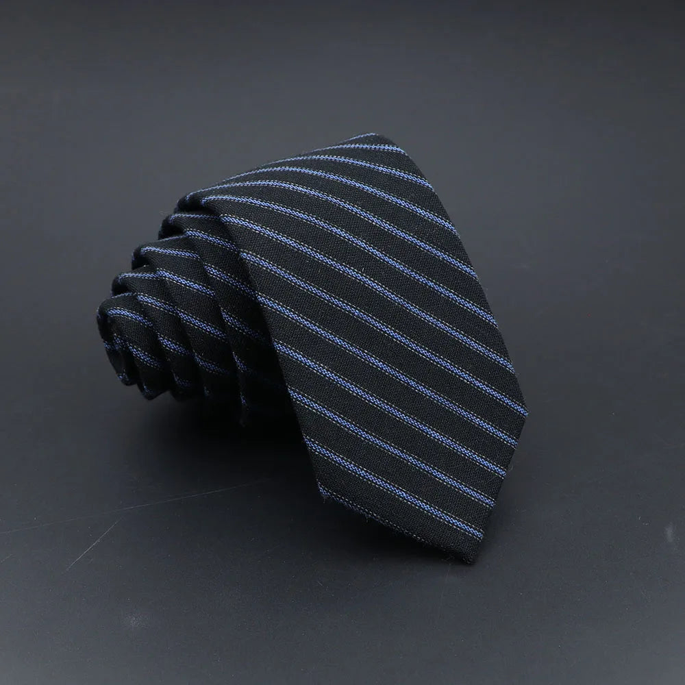 Cravates pour hommes 6cm classique coton fait à la main Skinny cou cravates solide rayé étroit col mince cravate décontracté à carreaux cravate homme cravat cadeau