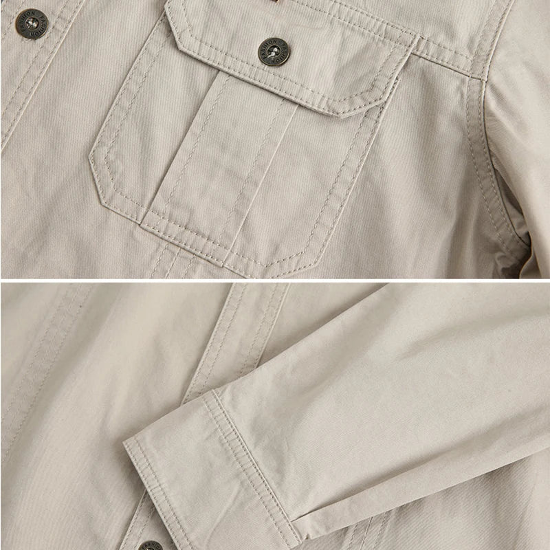 Nouvelle chemise décontractée pour hommes 5XL Surchemise masculine 2023 Chemises à manches longues en coton militaire Vêtements de marque pour hommes Chemisier de haute qualité