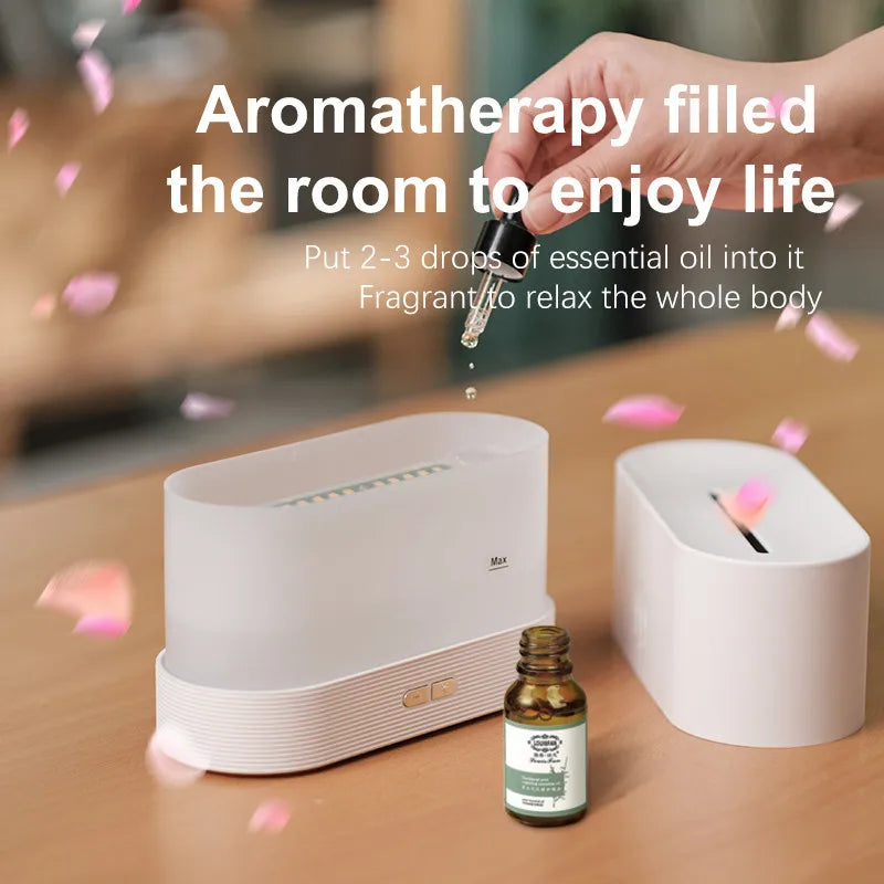 Humidificateur portatif de flamme de feu d'air h2o de salle de couleur de changement de Led Usb de brume fraîche humidificateur de diffuseur d'huile essentielle d'arome