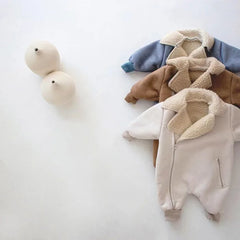 Barboteuse en polaire pour nouveau-né, fermeture éclair, pour filles, combinaison épaisse et chaude en velours, vêtements pour nourrissons garçons et tout-petits