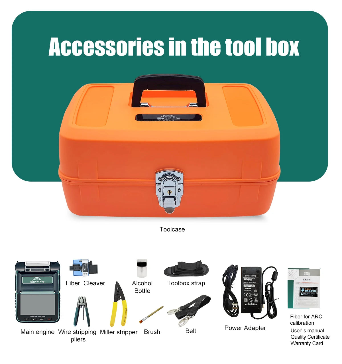 Signalfire AI-9 AI-6Ap Machine d'épissure de Fusion 6 moteur 5S machine d'épissage avec kits d'outils de compteur de puissance optique VFL CE livraison gratuite