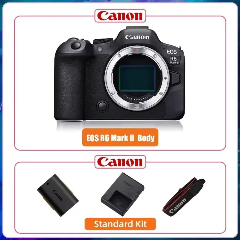 Appareil photo numérique professionnel sans miroir plein format, IL EOS R6 Mark II, vidéo 6K, 24.2 millions de pixels, nouveau produit