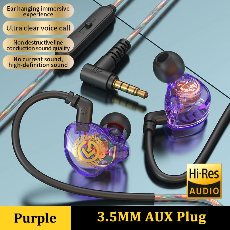 Écouteur filaire 3,5 mm Type C Puce numérique dans l’oreille Casque contrôlé par fil avec micro pour iPhone 15 Android Samsung
