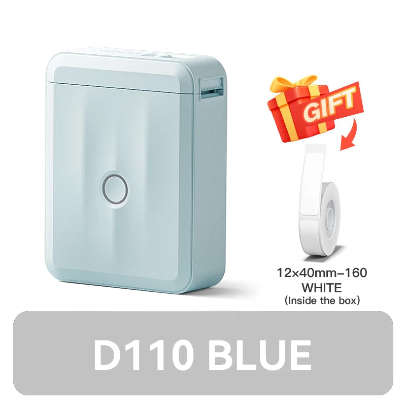 NIIMBOT D110 Version améliorée imprimante d'étiquettes thermiques Mini fabricant d'étiquettes intelligent Portable avec ruban pour bureau maison cuisine école