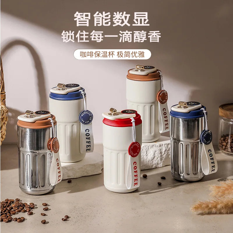 Bouteille Thermos de 450ml, affichage intelligent de la température, tasse sous vide en acier inoxydable 316, tasse à café de bureau, tasse thermique Portable d'affaires