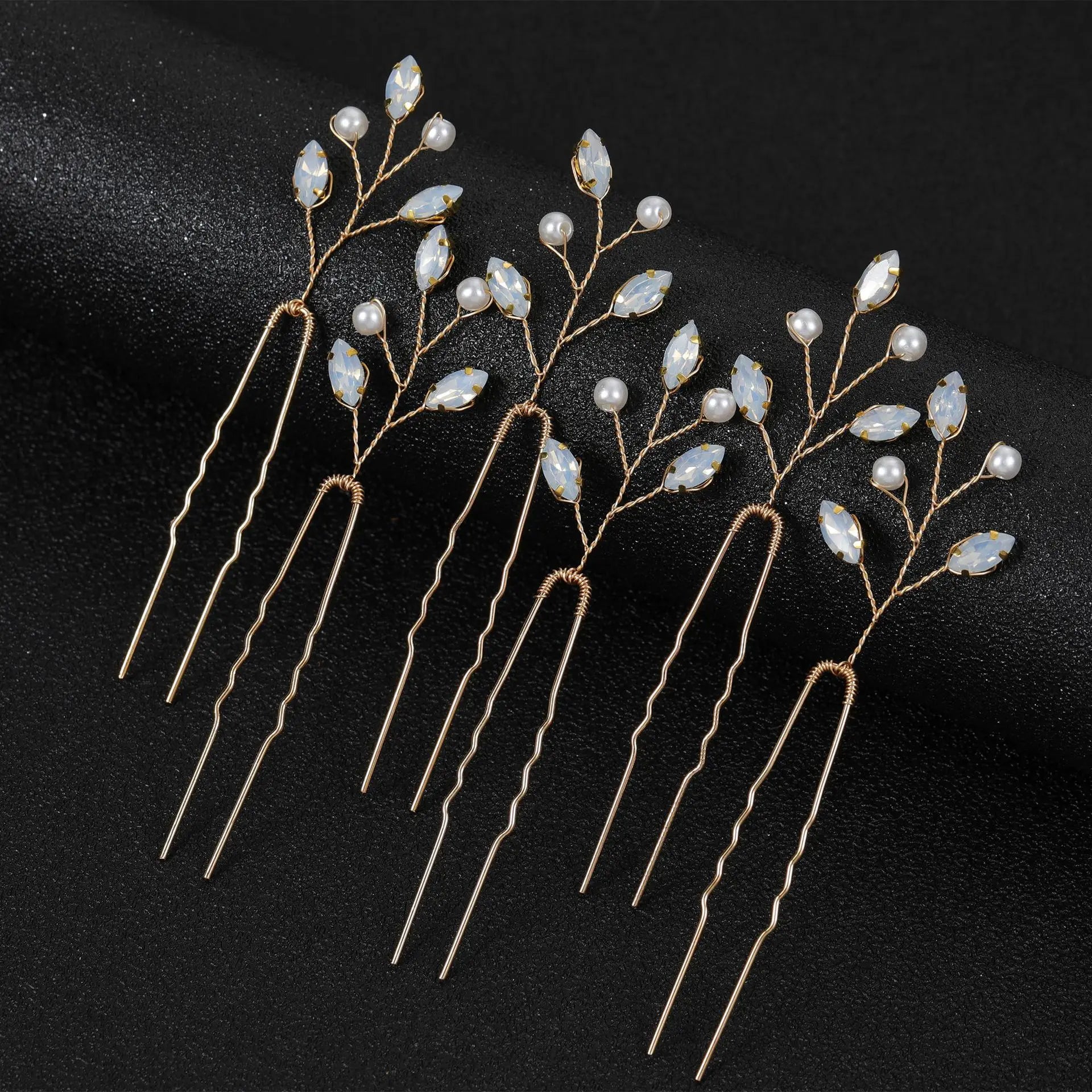 Perle Strass Diadèmes de mariée Bandeaux pour femmes Accessoires Ornements de cheveux Couleur or Bijoux Couvre-chef
