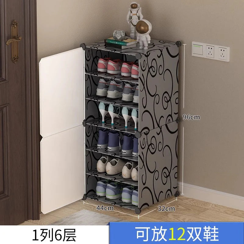 Étagère à chaussures moderne et simple multicouche, gain de place et économique, armoire anti-poussière pour la maison, étagère à chaussures de grande capacité