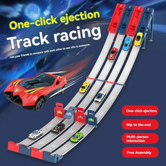 circuit voiture circuit voitures enfants Piste de voiture sur Rail avec piste de course, ensemble de course, véhicule jouet, voiture en alliage, catapulte pour enfants, jeu de compétition pour enfants, jouet de noël