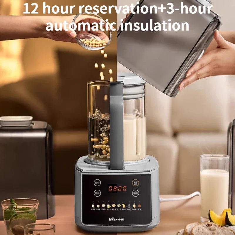 Mélangeur haute vitesse automatique Ju479, machine à lait de soja, appareil ménager, faible bruit, frais, 220V, 1,5 L