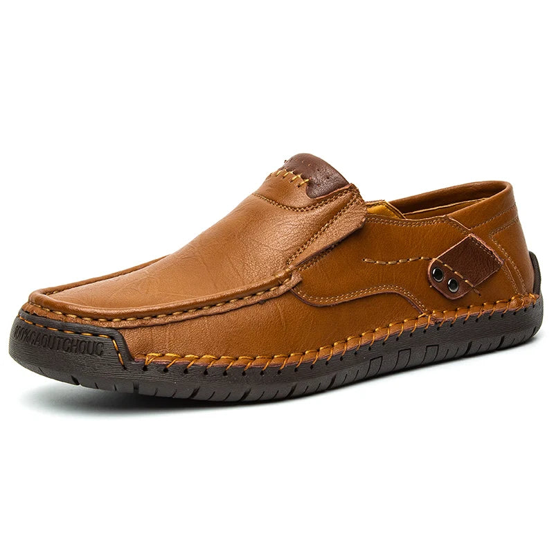 Chaussures en cuir faites à la main pour hommes, mocassins confortables et décontractés, chaussures plates à enfiler, offre spéciale, mocassins de marche pour hommes