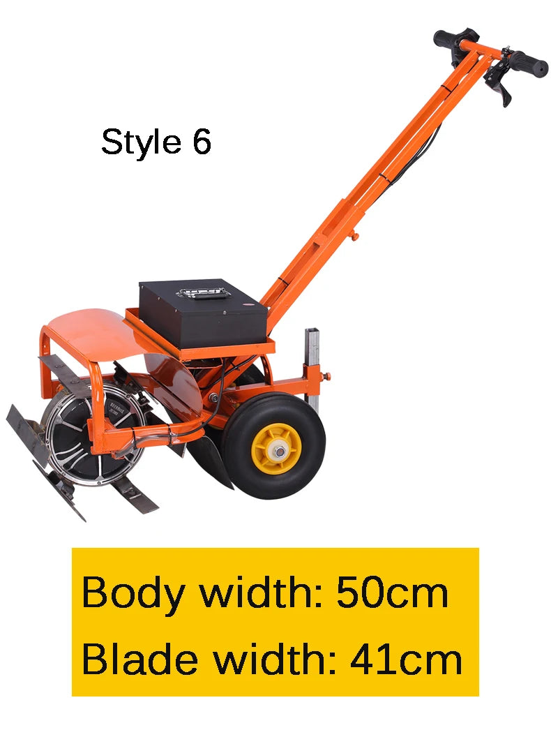Tondeuse à gazon électrique avec fonction de désherbage et de rotation du sol, désherbage, ameublissement du sol