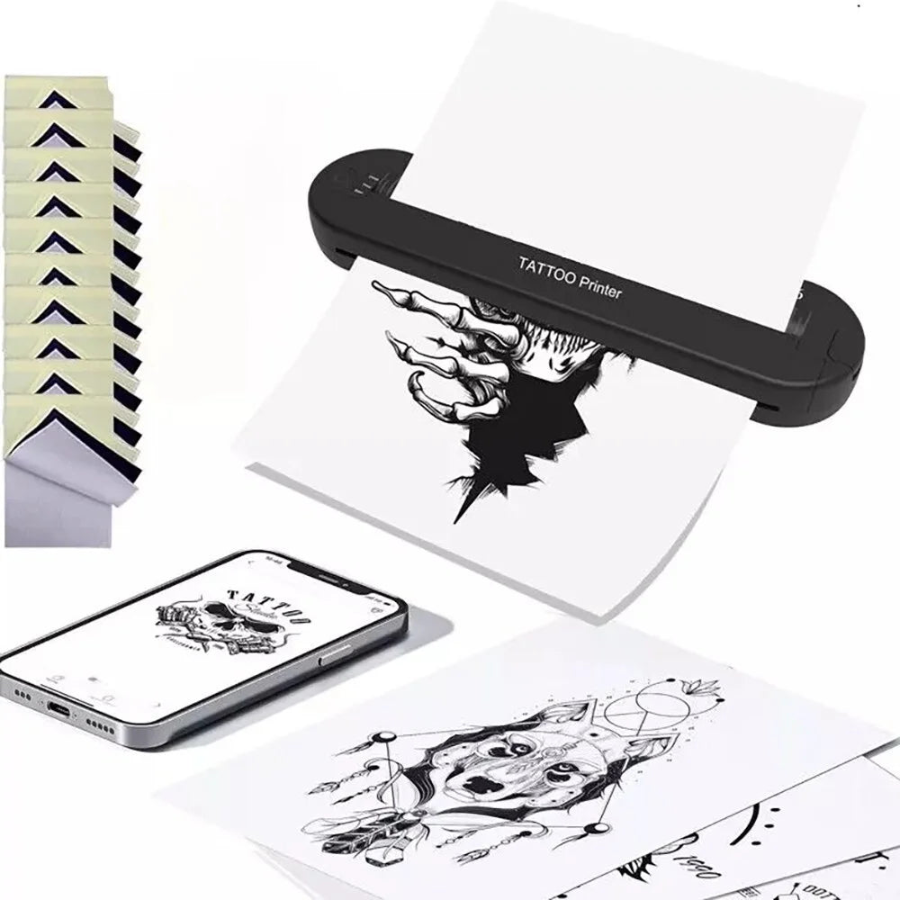 Imprimante de Transfert de Cailloux de Tatouage Portable ATS886, Appareil Thermique pour Dessiner des Lignes et des Photos