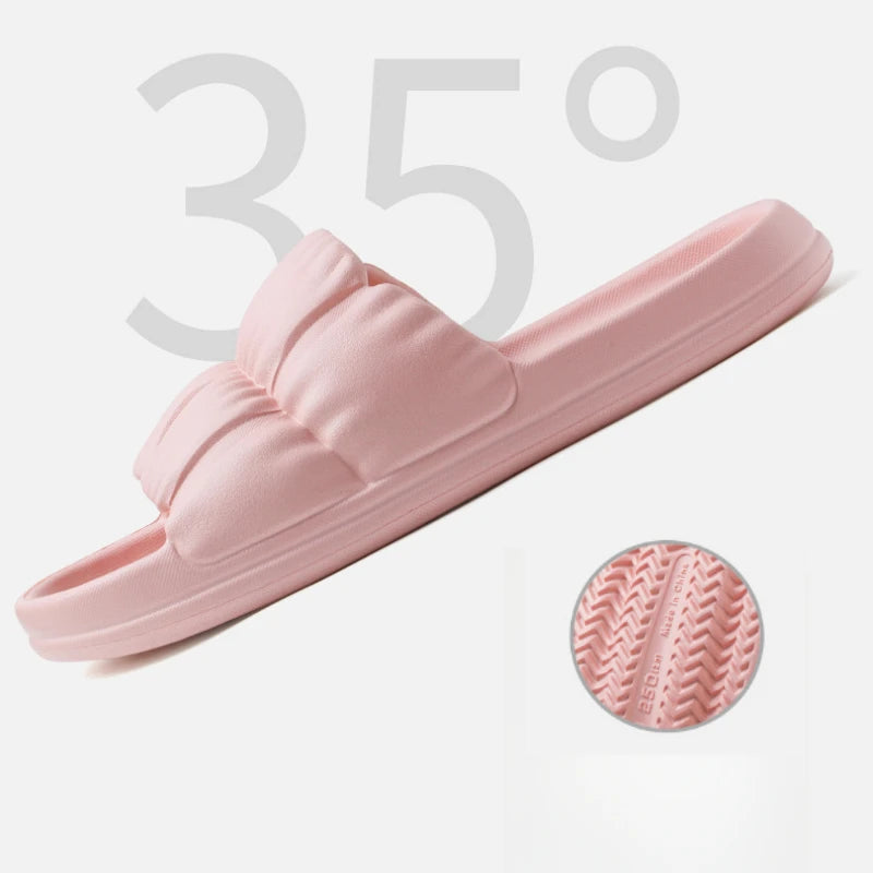 Pantoufles à fond souple pour femmes, maison, salle de bain, maison, bain, antidérapantes, sandales d'été pour hommes, vêtements de plage confortables