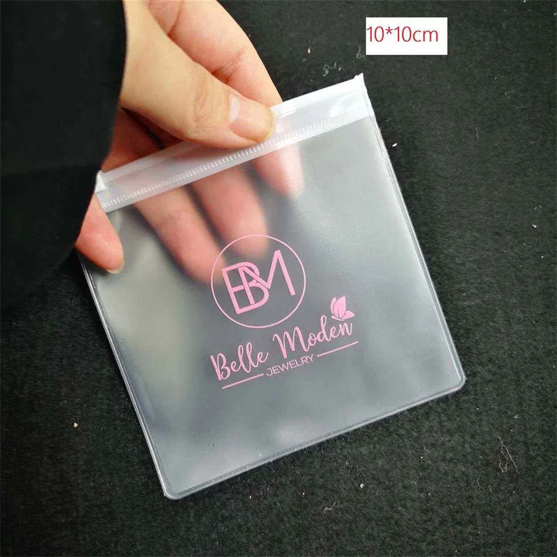 Petits sacs d'emballage de bijoux personnalisés, sac en plastique à fermeture éclair, mini sacs en poudre à fermeture éclair, boucle d'oreille en PVC, 256 mignons