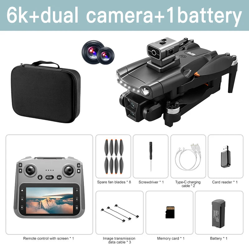 Pour Xiaomi V198 MAX GPS Drone 8K HD photographie aérienne double caméra sans brosse Quadrotor Laser évitement d'obstacles aérien optique