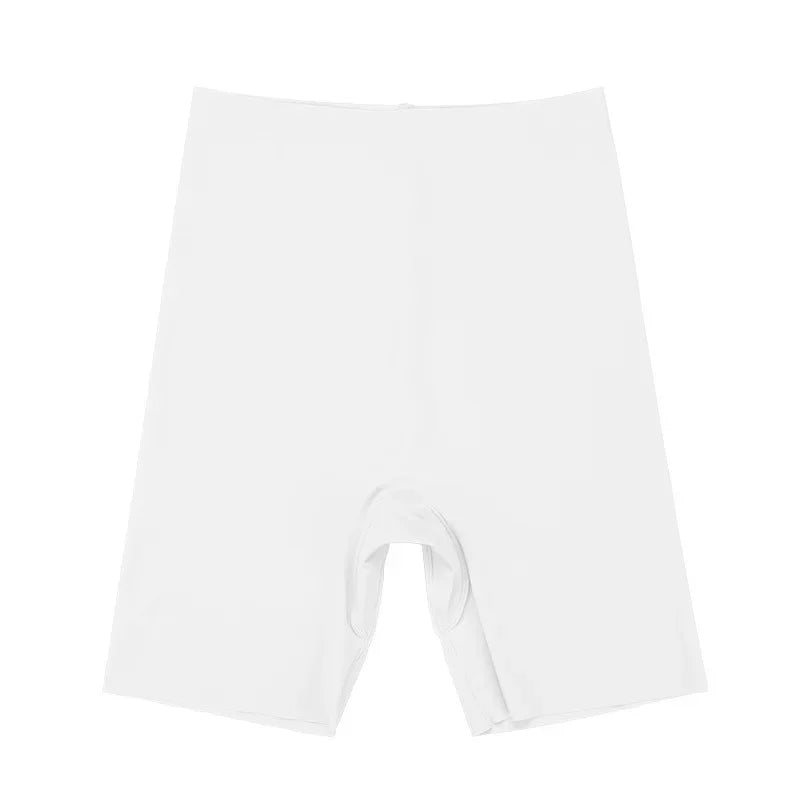 Leggings une pièce sans couture taille haute femme Lifting des hanches et ventre contractant Pantalon de sécurité Slim Cotton Ice Silk Boxer Slips
