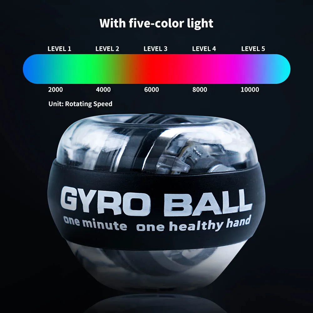 Pouvez-vous rotee LED Power Trainer Ball, Gamme de démarrage automatique, pouvez-vous ro Power, Poignet, Bras, Main, Force musculaire, Équipement de fitness