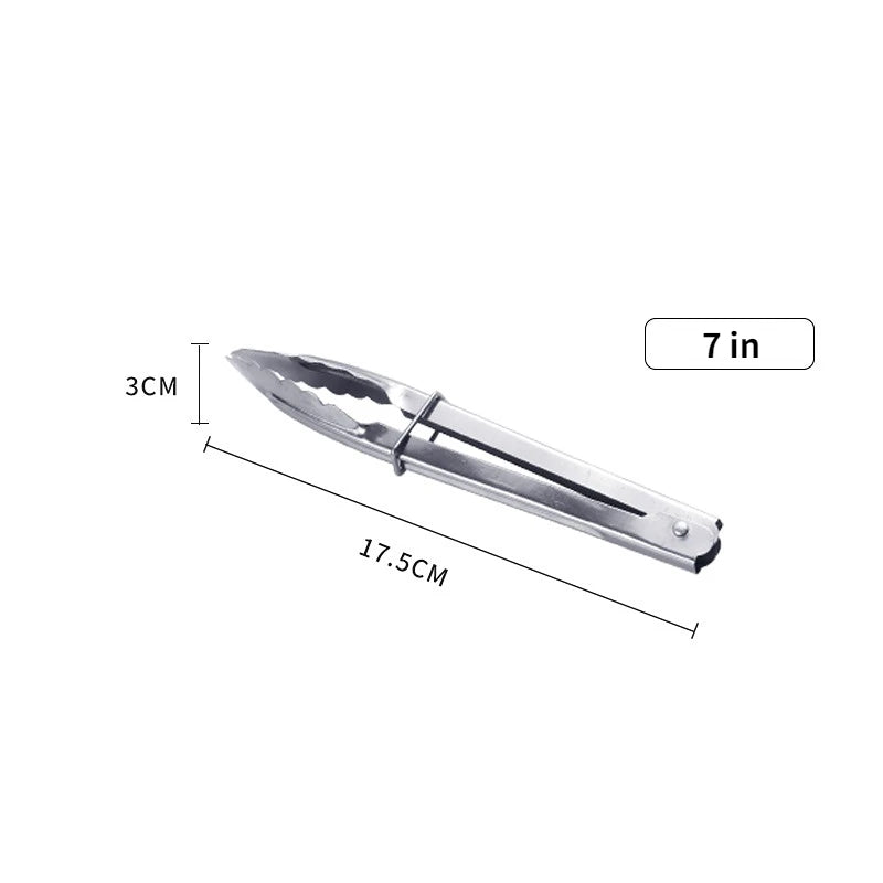 Kitchen Food Tong Stainless Steel Tool Heat Bread Salad BBQ Cooking Serving Utensil Meat Barbecue Tools Kitchen accessories