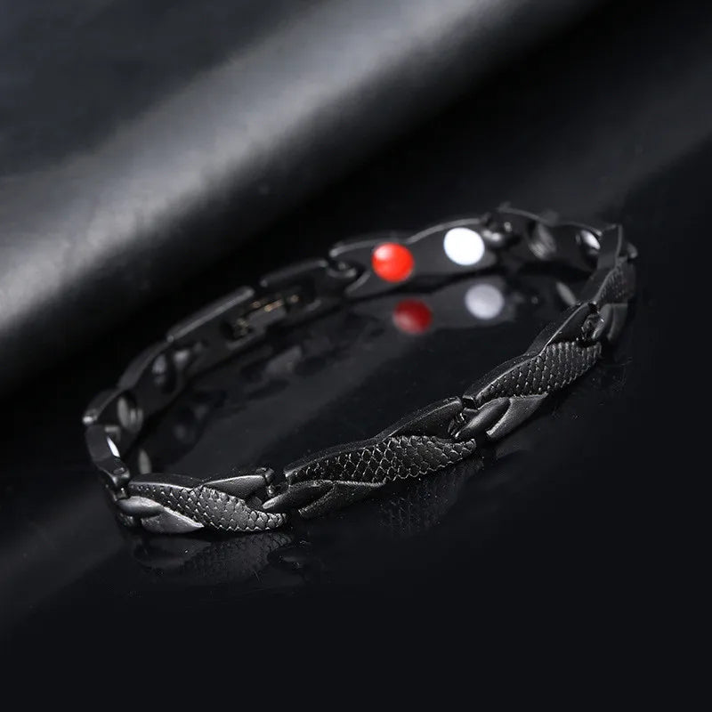 Bracelet à breloques santé énergie Bracelet arthrite torsadé magnétique exquis Bracelet mâle cadeau puissance thérapie aimants hommes Bracelet