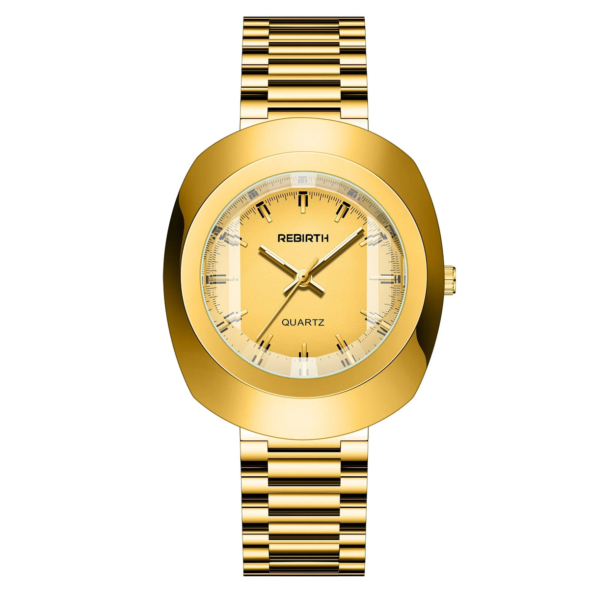 Belle montre de personnalité d'affaires en or montre à quartz décontractée à la mode
