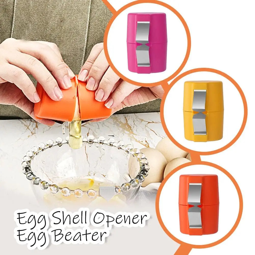 1/2pcs Egg Shell Opener Egg Cracker for Raw Eggs Hard Boiled Egg Peeler Egg Cube Egg Separator Handheld Tool Kitchen Gadgets
