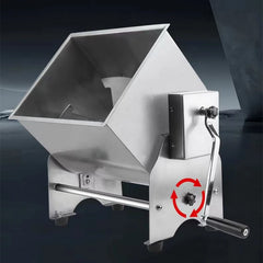 Mélangeur manuel de pâte à viande en acier inoxydable, capacité de 10kg, Inclinaison précieuse, Réers, Side-Turn