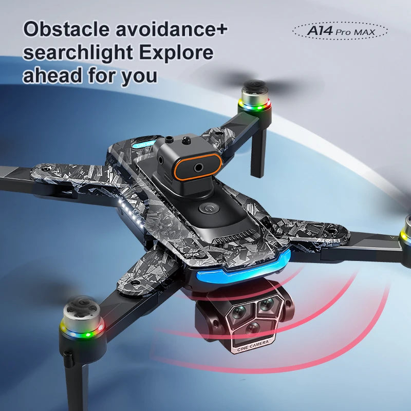 Xiaomi A14 Pro max Drone 4K professionnel HD double caméra Dron moteur sans brosse WIFI FPV pliable RC quadrirotor hélicoptère jouets nouveau