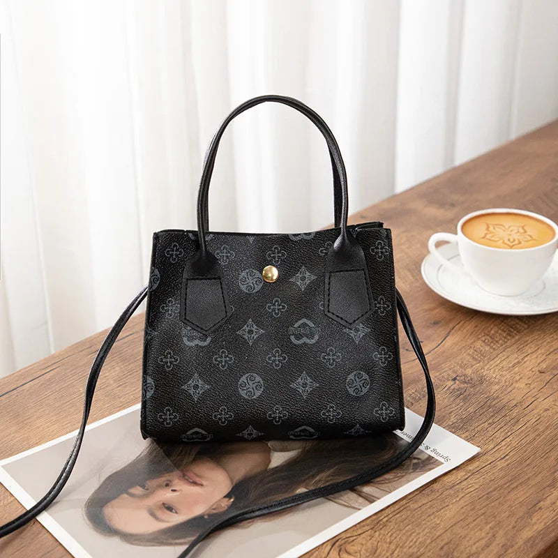 Sac à bandoulière imprimé rétro minimaliste urbain, Mini sac contrasté, sac à main croisé diagonale de grande capacité à la mode