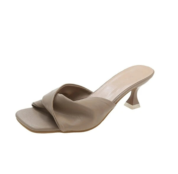 Mules à bout pointu et talons hauts pour femmes, pantoufles à la mode, couleurs mélangées, diapositives à enfiler, sandales de strip-teaseuse pour fête d'été, 2024