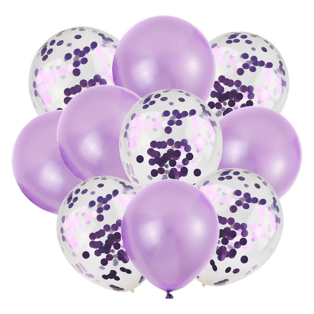 Ballons métalliques en forme d'étoile et de cœur, 14 pièces, ensemble de confettis or rouge bleu rose pour joyeux anniversaire, réception-cadeau pour bébé, mariage