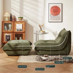 X & D – canapé paresseux en velours côtelé, haute résilience, pour dormir, petite pièce, balcon, loisirs, chaise longue, chambre à coucher, canapé de relaxation simple