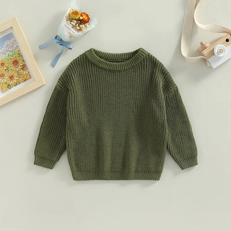 Automne nouveau bébé garçons filles vêtements bébé pull enfant en bas âge tricot pull nouveau-né tricots à manches longues coton bébé hauts pullover