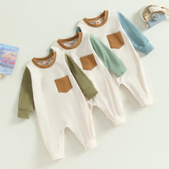 Citgeett-Combinaison d'automne pour bébés garçons et filles, barboteuse mignonne à manches longues pour les abonnés, vêtements de poche pour documents