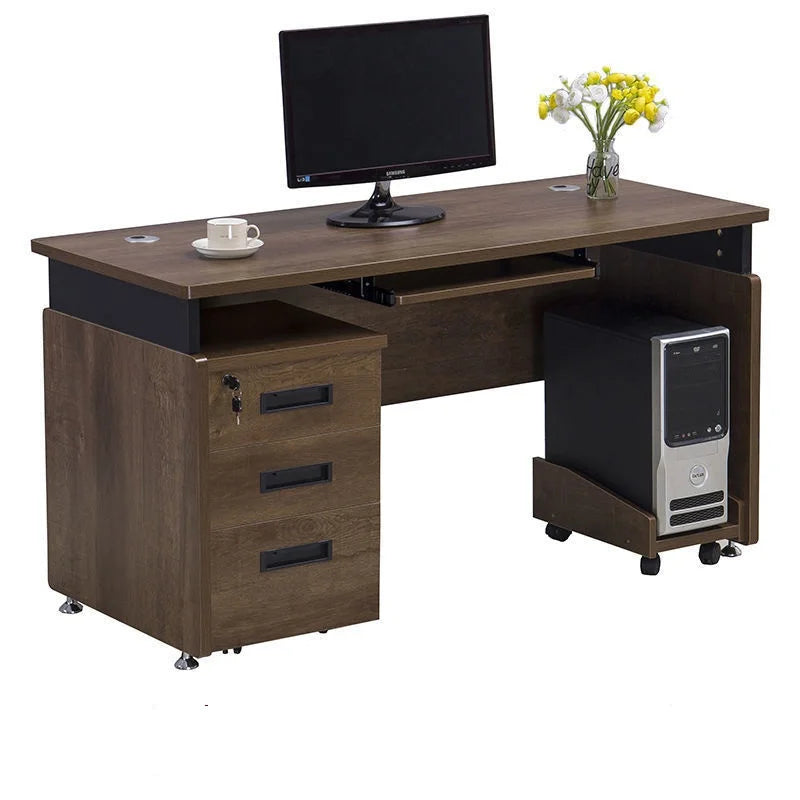 Mobilier de bureau moderne, bureau d'affaires, bureau exécutif avec rangement, bureau d'ordinateur en bois, application de bureau