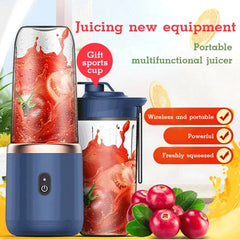 Mélangeurs de jus de fruits portables, Mini bouteille électrique personnelle d'été, USB, 6 lames, presse-agrumes, Machine pour la cuisine