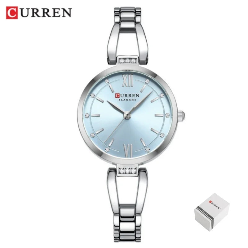CURREN 9092 montres à Quartz femmes Bracelet élégant Bracelet en acier inoxydable strass mode dames montre Simple cadeaux reloj mujer