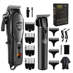Kit de tondeuse à cheveux hiena pour hommes rasoir électrique tondeuse à cheveux Machine de découpe professionnelle tondeuse à cheveux avec affichage numérique LCD